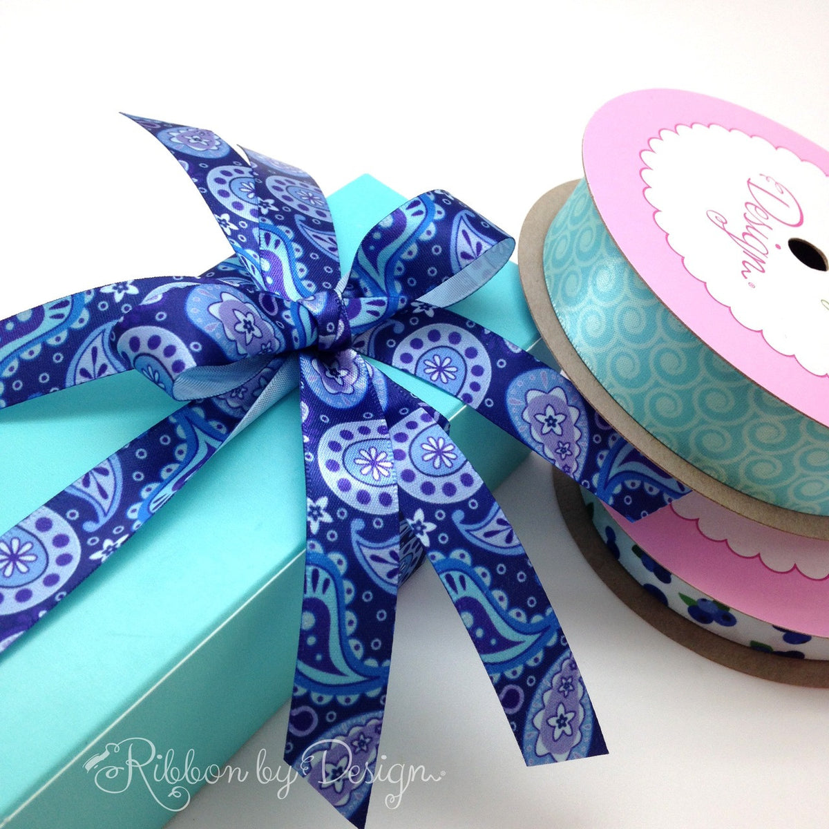 Blue Ribbon Gift Wrapping, Satin Ribbon Wholesale